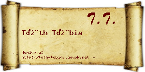 Tóth Tóbia névjegykártya